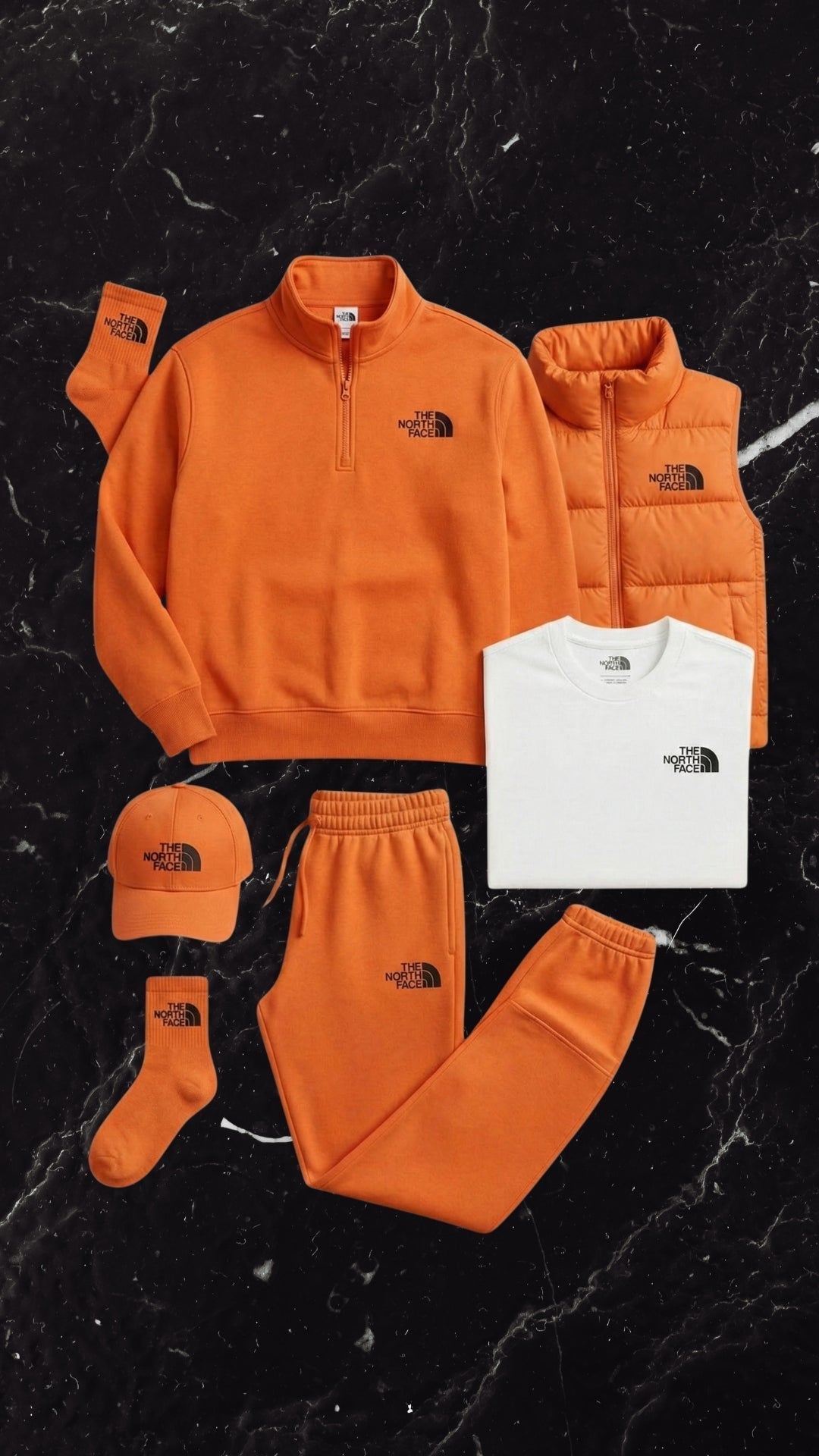 TNF Set Essential – Hoodie, Pants, Cap & Socks