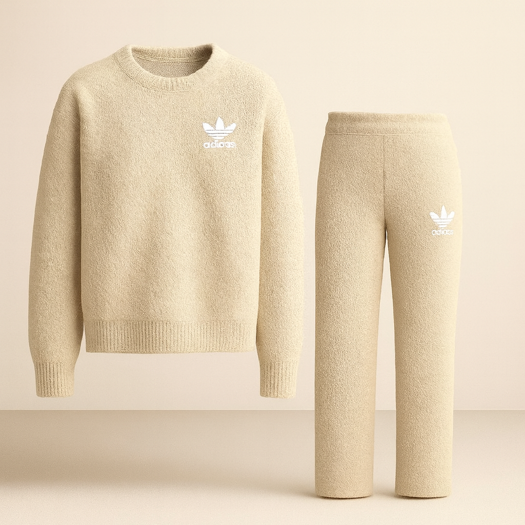 AD™ Teddy Beige Lounge Set – Sweater & Pants