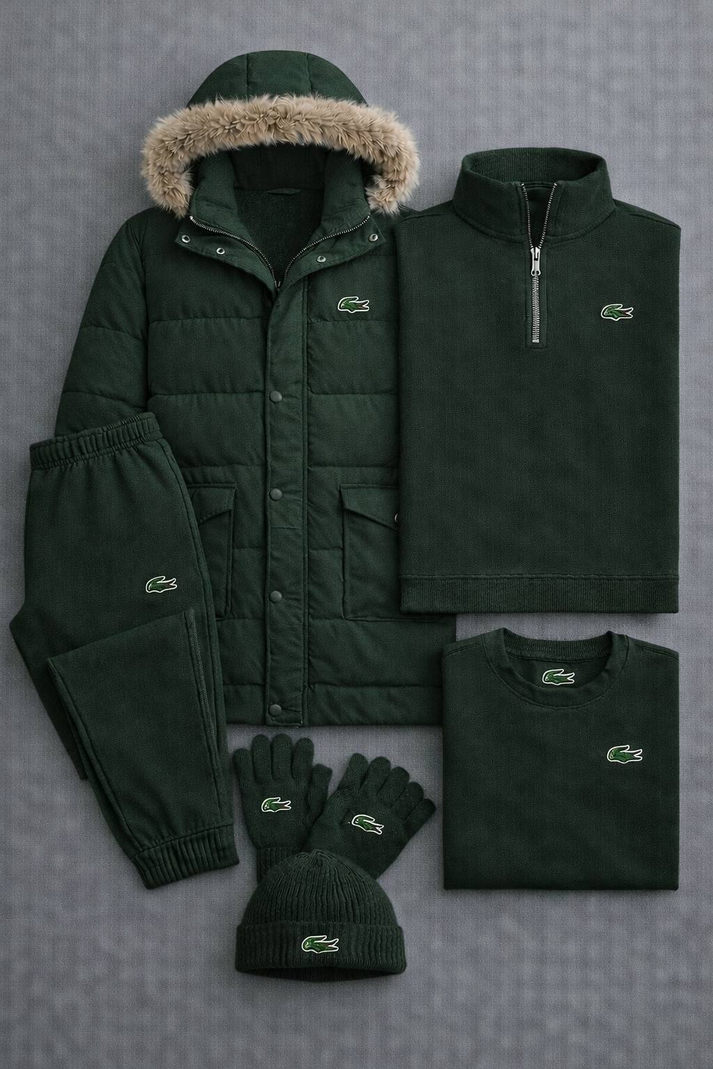 Winter Essential 5-Piece Set – Puffer Jacket & Fleece Collection